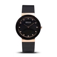 Dame ur fra Bering Time, Ceramic | rosé guld poleret | 11435-166