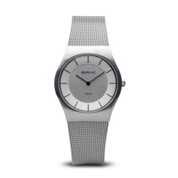 Dame-ur fra Bering Time, Classic | børstet sølv | 11930-001