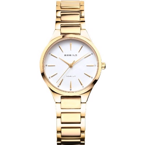 Classic dameur poleret guld  | Bering Time