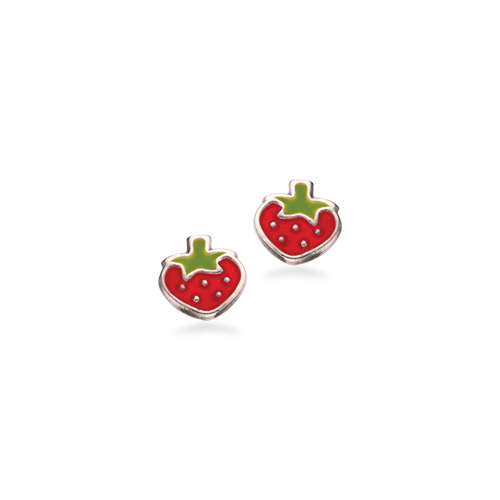 Jordbær ørestikker i sølv | Scrouples