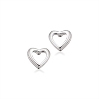 Øreringe hjerte sølv | Scrouples