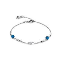 Cornelia armbånd med blå cubic zirkoner - sterlingsølv | Spirit Icons