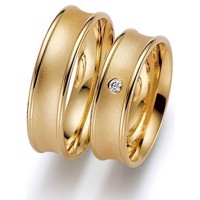 Vielsesringe i guld med 1 x 0.03 karat diamant | August Gerstner Vielsesringe