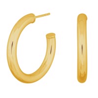 Chunky hoop blankt forgyldt  | Nordahl Jewellery