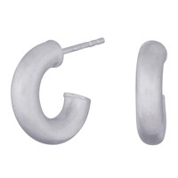 Chunky hoop 15mm mat sølv | Nordahl Jewellery