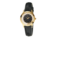 Collect ur forgyldt m. sort skive | Christina Watches