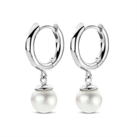 Figaro Hoop Pearl Sølv | Spirit Icons 