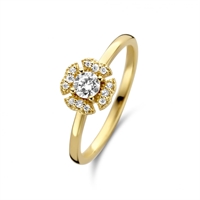 Eternity ring - 14 kt. guld med brilliantslebne diamanter  | Spirit Icons