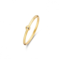 Belle ring - 14 kt. guld med brilliantsleben diamant  | Spirit Icons