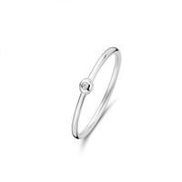 Belle ring - 14 kt.hvid guld med brilliantsleben diamant  | Spirit Icons