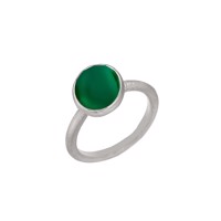 Celia petit ring sølv grøn | Frk. Lisberg