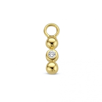 Mala vedhæng til hoops - 14 kt. guld med brillantsleben diamant | Spirit Icons