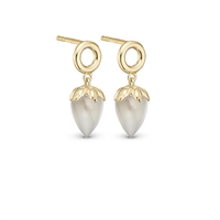 GREY MOONSTONE STUDS,COLORFUL, GOLDPLATED| Christina Watches
