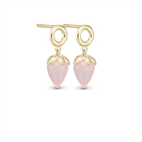 PINK CHALCEDONY STUDS,COLORFUL, GOLDPLATED| Christina Watches