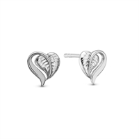 Leaf of Love sølv ørestik | Christina Watches