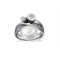 Glamorous Pearl sølv ring | Rabinovich