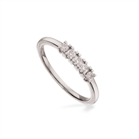 Kleopatra alliancering 5x0,04 H-W/SI 14 kt