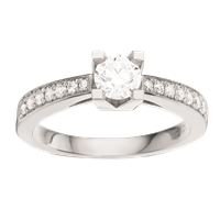 Kleopatra Queen ring 0,53 W/SI 14 kt 