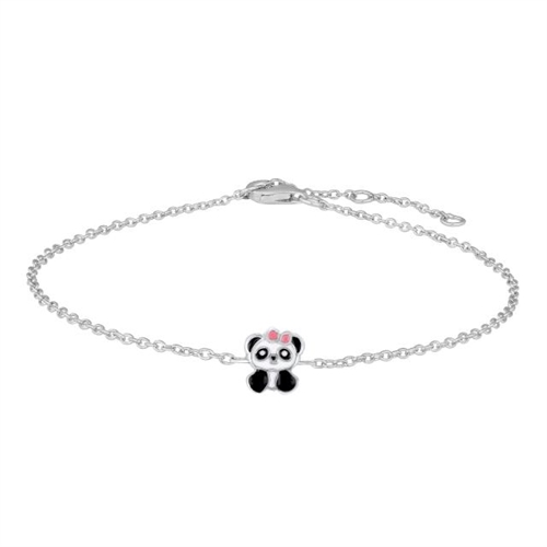 Rhodineret sølv armbånd med panda | Nordahl Andersen