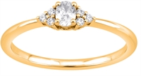 Lab Ring oval 14kt guld 0,45ct w/si