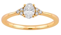 Lab Ring oval 14kt guld 0,39ct w/si