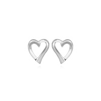 Sterling sølv ørestikker med åbne hjerter  | By Gotte´S