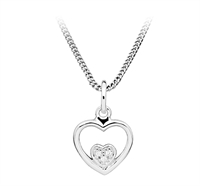 Sterling sølv halskæde med hjerte | By Gotte´S