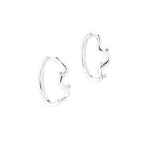 Wavy Hoop Sølv 25mm | Aqua Dulce 