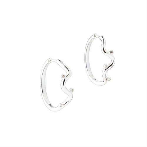 Wavy Hoop Sølv 25mm | Aqua Dulce 