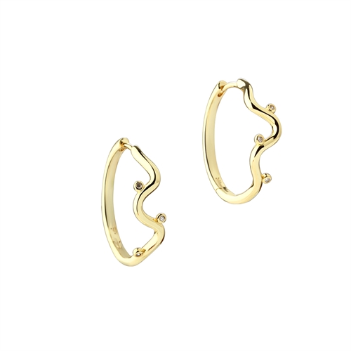 Wavy Hoop Forgyldt 25mm | Aqua Dulce 