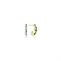 Hoop Simplicity mini grøn forgyldt | Id Fine Jewellery
