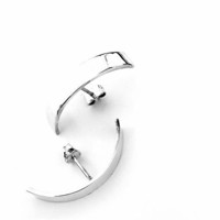 'CONCAVE CONVEX' øreringe sølv | Plateaux Jewellery