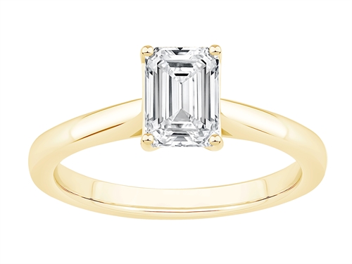 LAB Emerald cut14kt 1.00ct w/Si