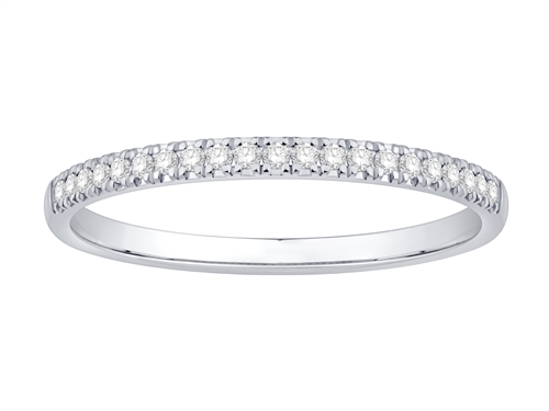 Alliancering 0,13 ct 14 kt hvidguld | By Gotte´S