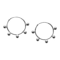 'BALL HOOPS' øreringe sølv | Plateaux Jewellery