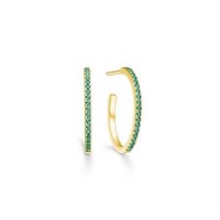 Hoop Simplicity  grøn forgyldt | Id Fine Jewellery