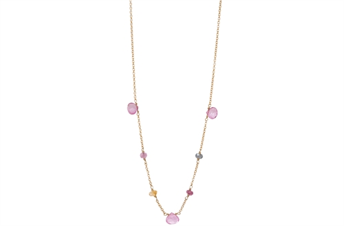 Forgyldt collier, turmalin - Drops | Rabinovich