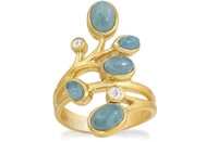 Forgyldt ring - Azure | Rabinovich