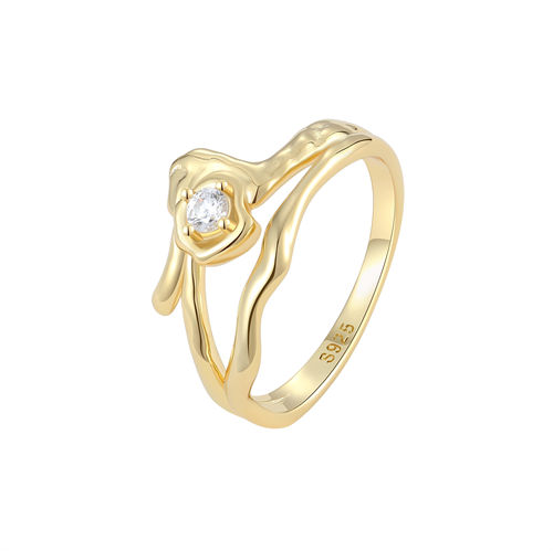 Tahiti ring - Forgyldt sølv