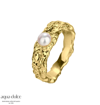 Pearl Mila Ring Forgyldt | Aqua Dulce
