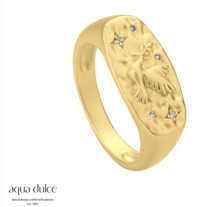 Peace Ring Forgyldt | Aqua Dulce