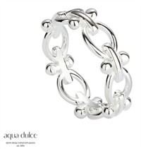 Elipse Ring Sølv | Aqua Dulce