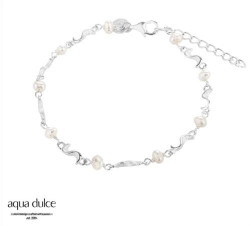 Rhumba Pearl Armbånd Sølv | Aqua Dulce 