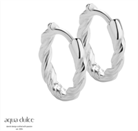 Curly Hoop Small Sølv | Aqua Dulce 