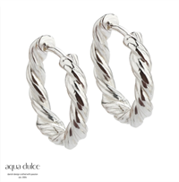 Curly Hoop Medium Sølv | Aqua Dulce