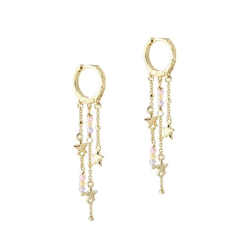 Stella Hoop Splash Forgyldt | Aqua Dulce 