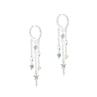 Stella Hoop Blue Sølv | Aqua Dulce 