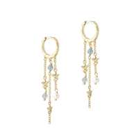 Stella Hoop Blue Forgyldt | Aqua Dulce 