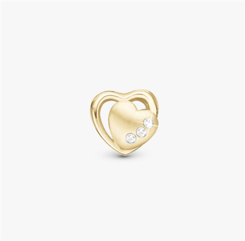 2-Hearts Forgyldt Charm  | Christina Watches