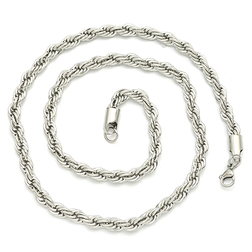 Rope cordel kæde 4 mm stål 